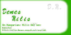 denes milis business card